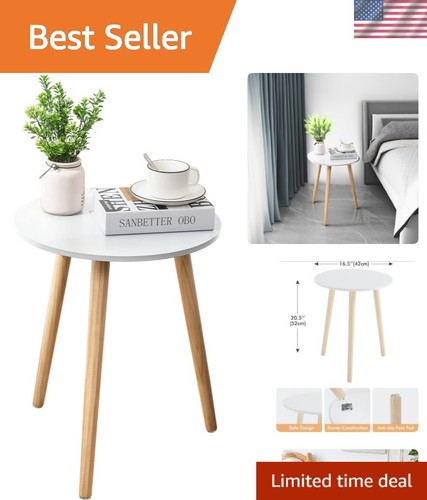Stylish white bedside - white, table